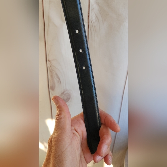 Vintage 80s St. John Sport‎ Black Leather Buckle Belt main image 4
